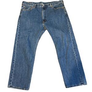 Levis 505 Jeans Mens 42x29 Straight Blue Denim